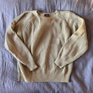 Vintage J. Crew Green Crewneck Fisherman’s Sweater Size Large
